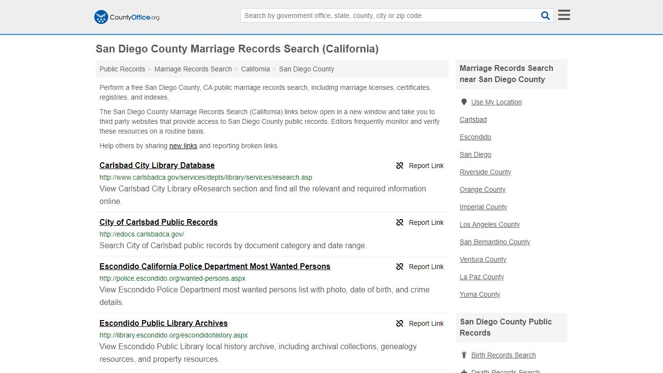 Marriage Records Search - San Diego County, CA (Marriage ...
